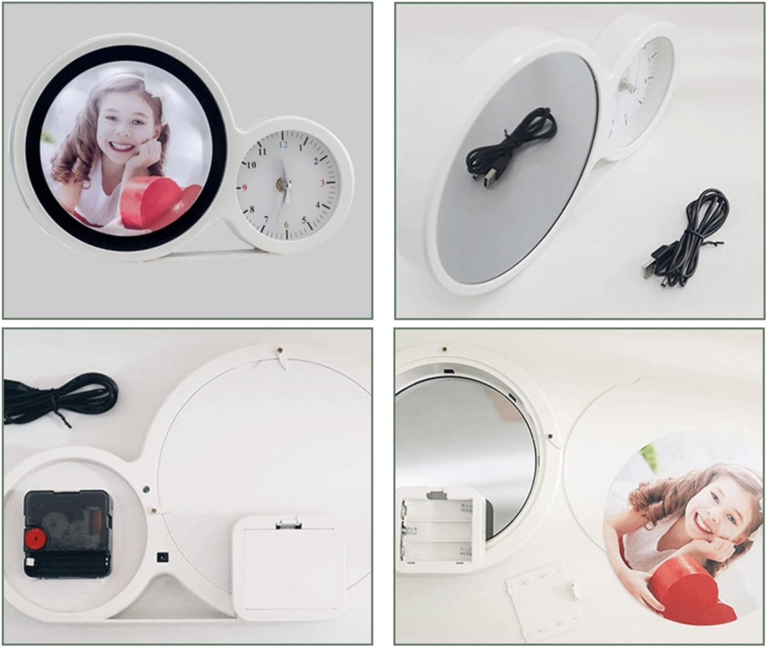 Blank Magic Mirror Clock, Sublimation Alarm Clock with LED Light, Classic Home Frame Clock Decor, Multifunctional Table Clock, Desktop Watch With Home Image, Photo Frame with Clock & LED Home Decor Blank Magic Mirror Clock, Sublimation Alarm Clock with LED Light, Classic Home Frame Clock Decor, Multifunctional Table Clock, Desktop Watch With Home Image, Photo Frame with Clock & LED Home Decor
